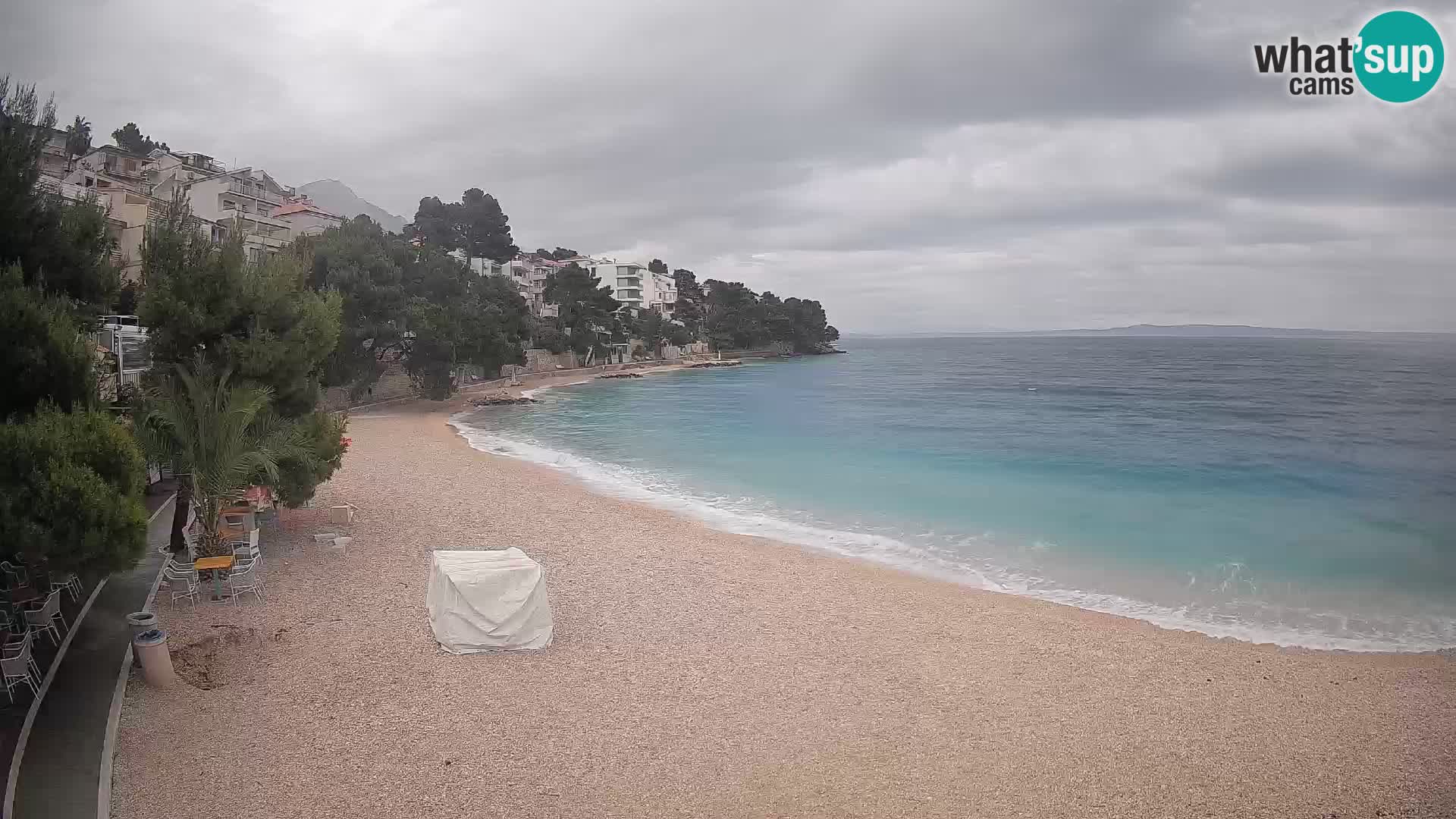 Webcam Lučica Beach Brela – Live View from the Adriatic Coast
