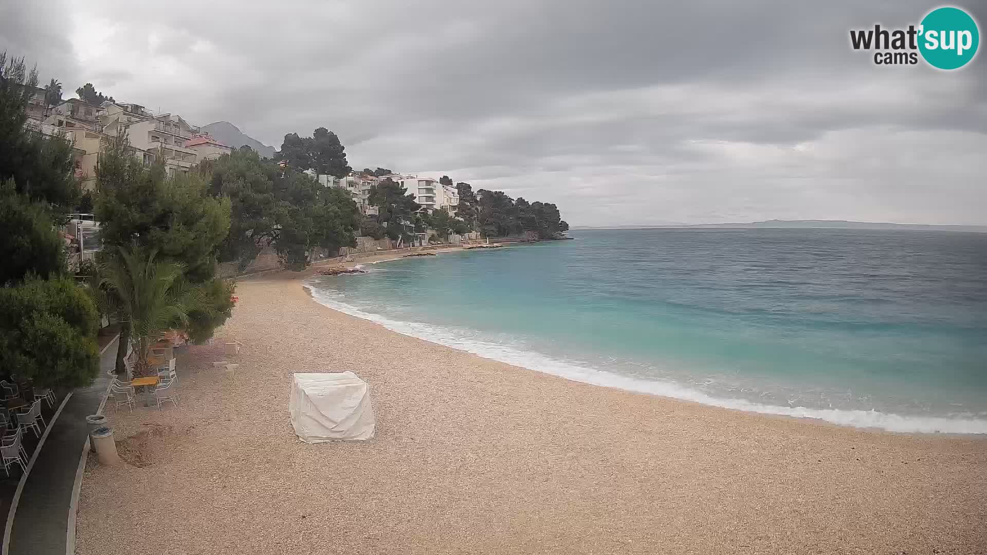 Webcam Playa Lučica Brela – Vista en directo de la costa adriática