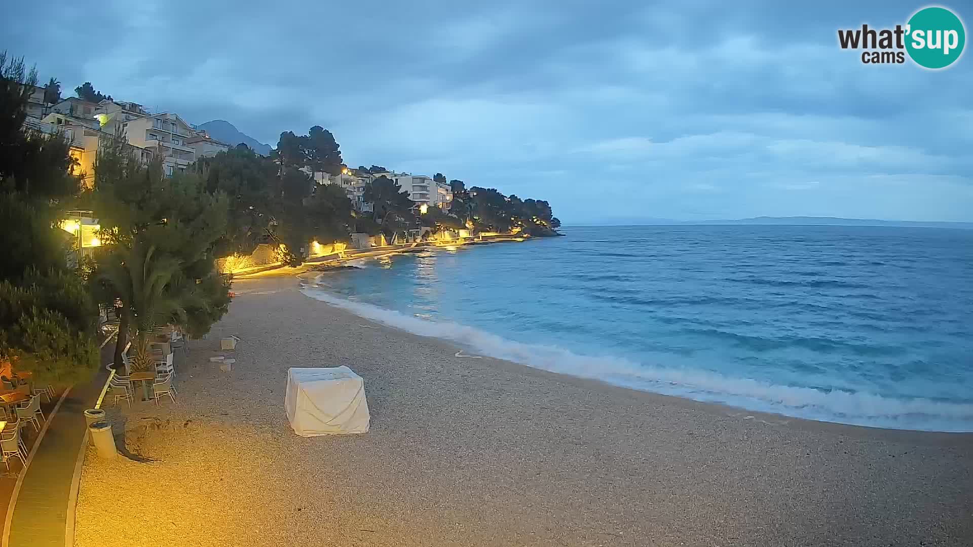 Webcam Spiaggia Lučica Brela – Vista live sulla costa adriatica
