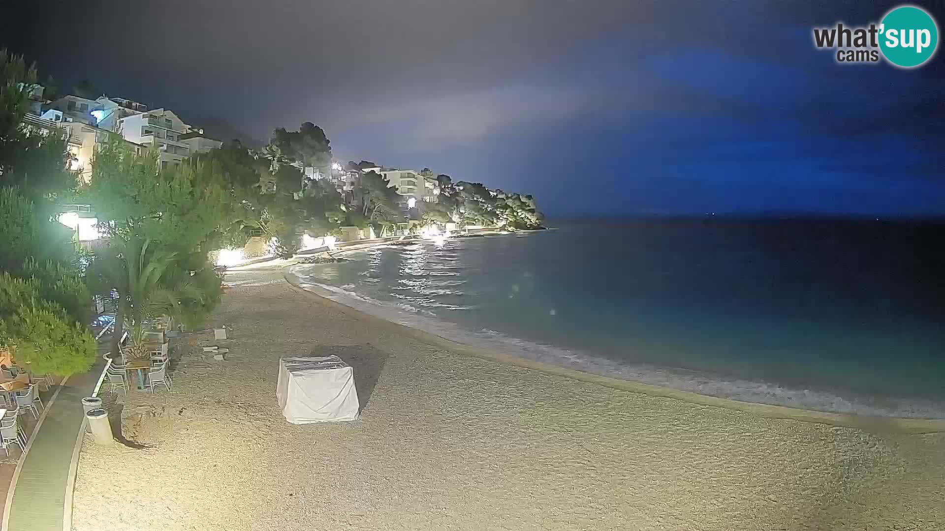 Webcam Spiaggia Lučica Brela – Vista live sulla costa adriatica