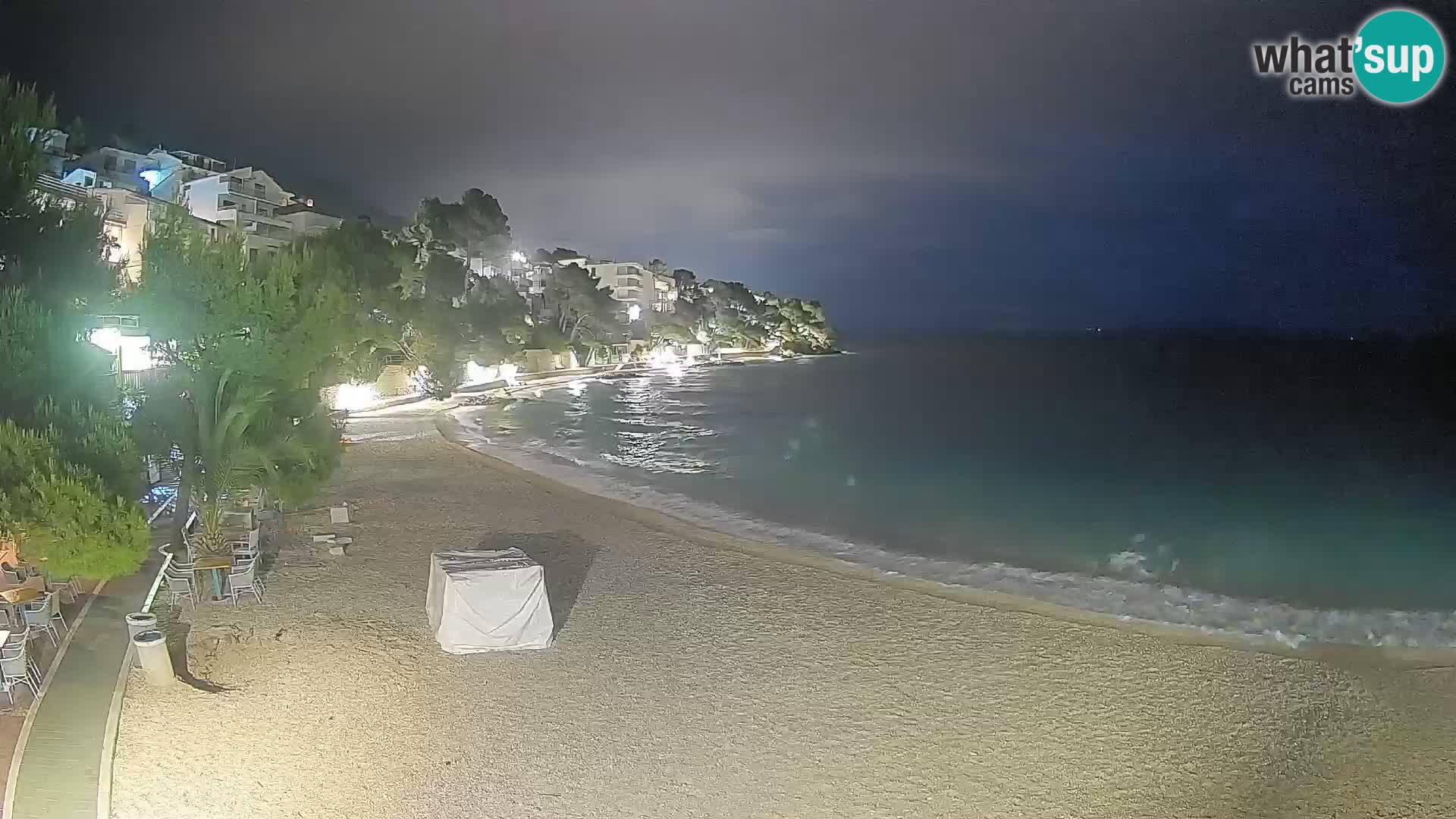 Webcam Plage Lučica Brela – Vue en direct sur la côte adriatique