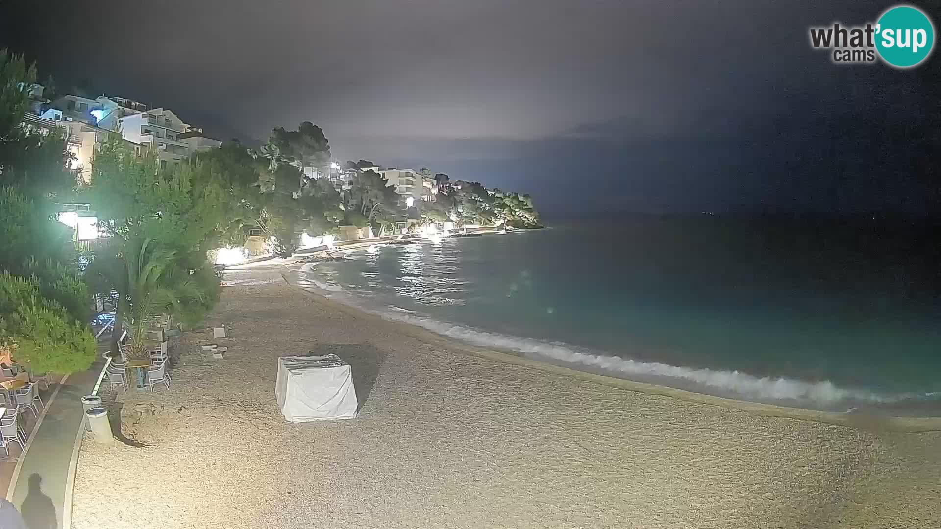 Webcam Spiaggia Lučica Brela – Vista live sulla costa adriatica