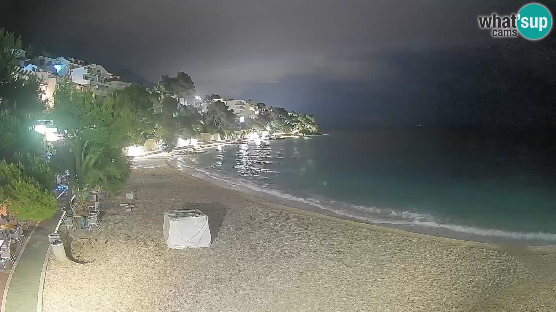 Webcam Plage Lučica Brela – Vue en direct sur la côte adriatique
