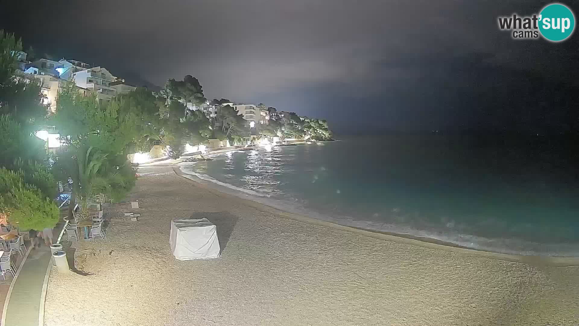 Webcam Lučica Strand Beach Brela – Liveblick von der Adriaküste