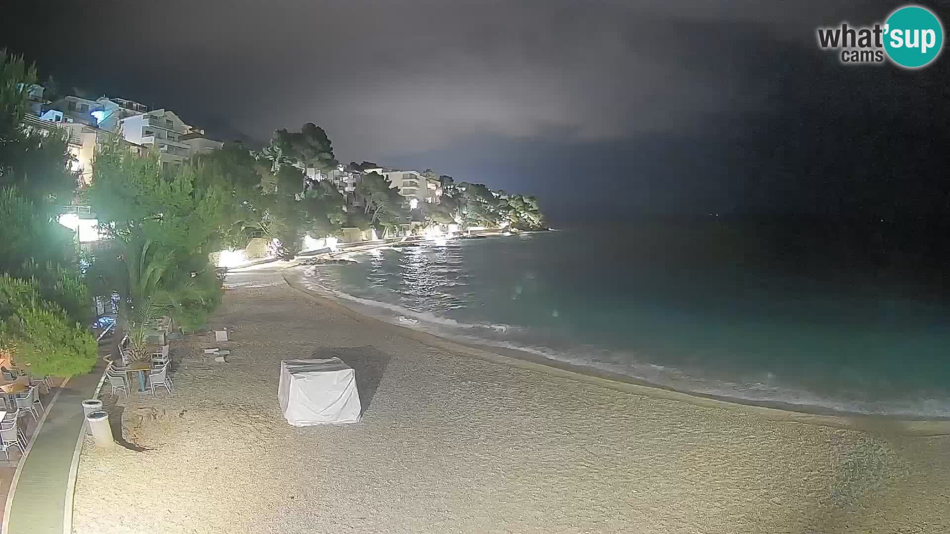Webcam Spiaggia Lučica Brela – Vista live sulla costa adriatica