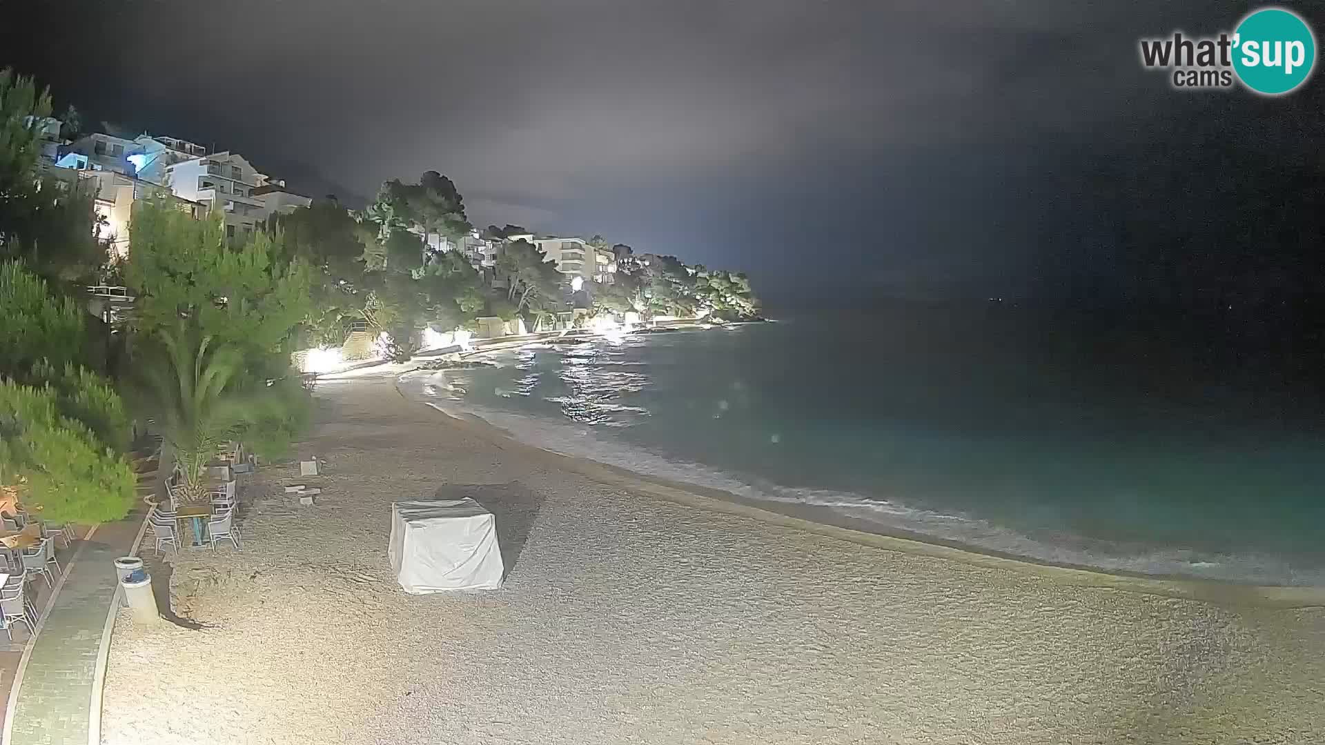 Webcam Lučica Strand Beach Brela – Liveblick von der Adriaküste