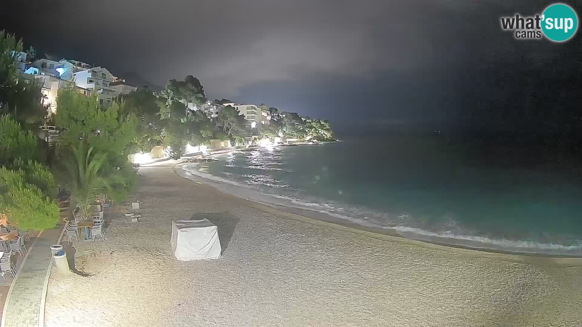 Webcam Playa Lučica Brela – Vista en directo de la costa adriática