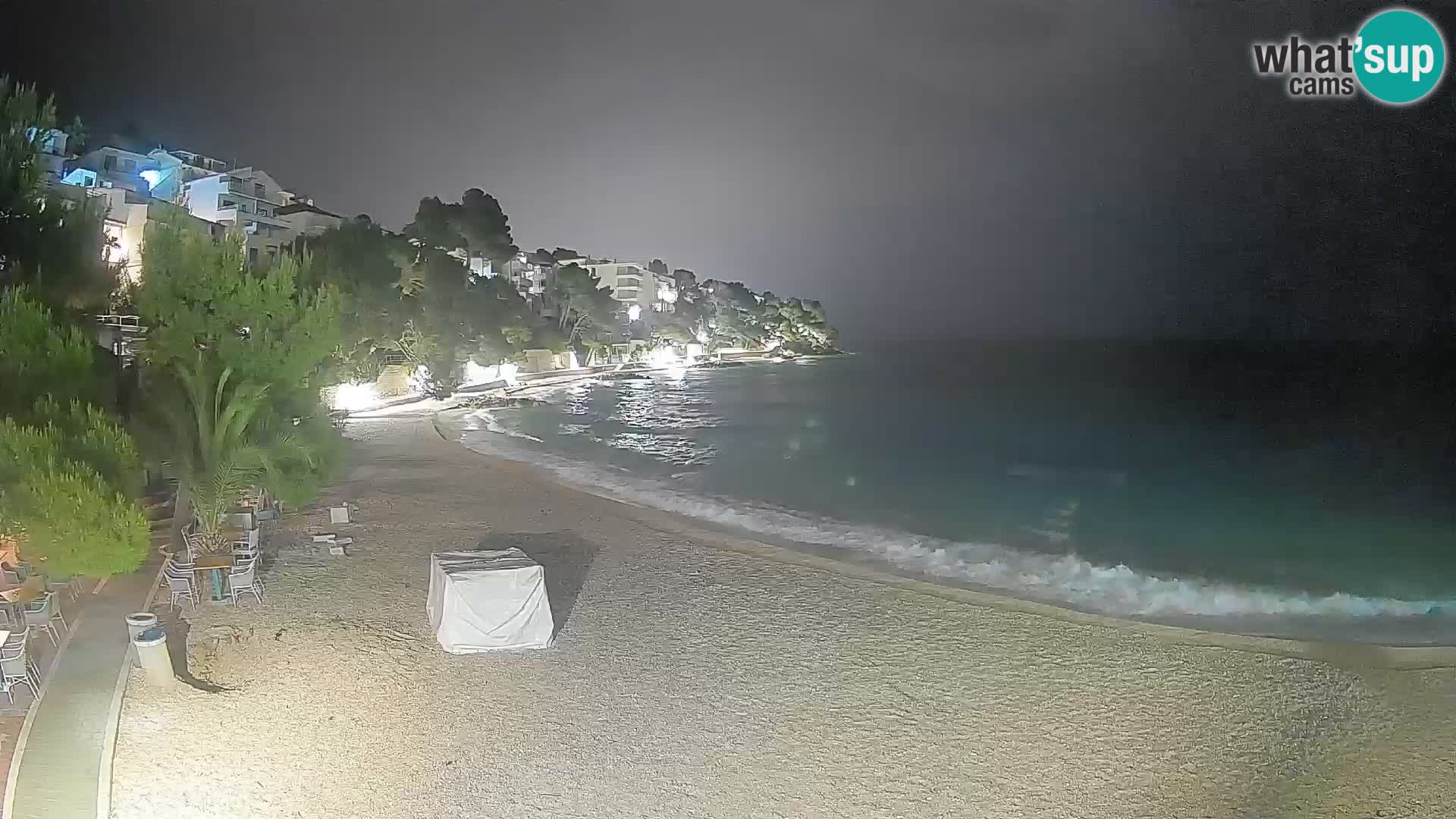 Webcam Plage Lučica Brela – Vue en direct sur la côte adriatique