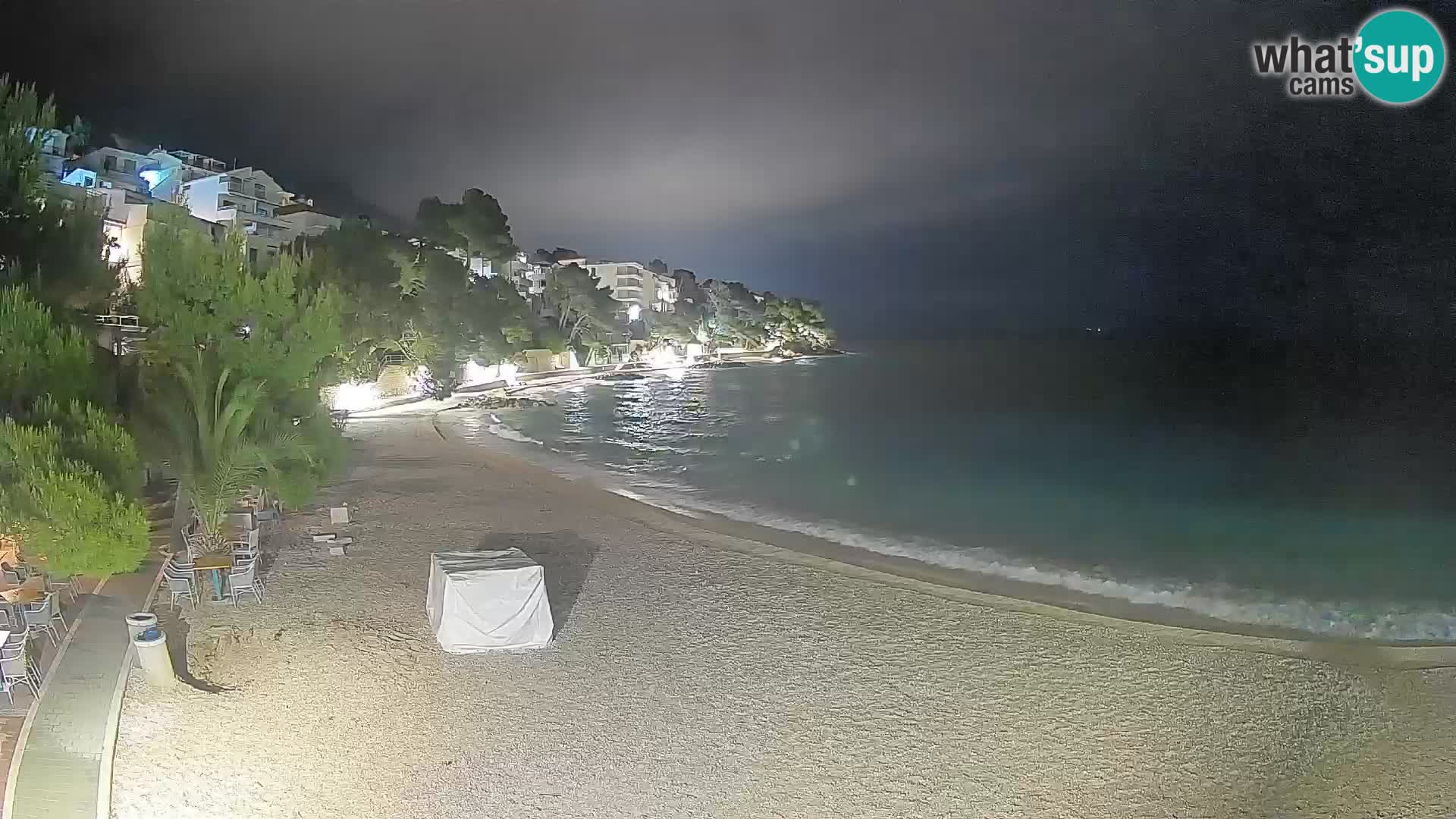 Webcam Plage Lučica Brela – Vue en direct sur la côte adriatique