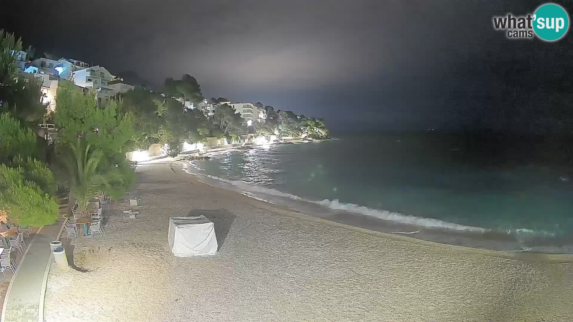 Webcam Plage Lučica Brela – Vue en direct sur la côte adriatique