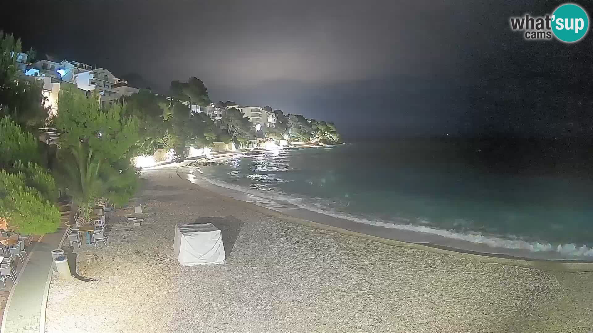Webcam Lučica Strand Beach Brela – Liveblick von der Adriaküste