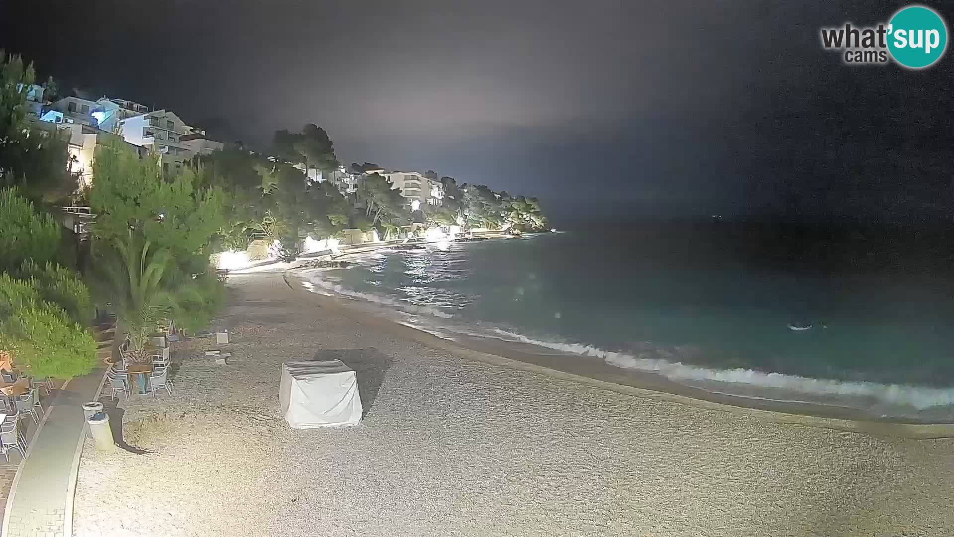 Webcam Playa Lučica Brela – Vista en directo de la costa adriática