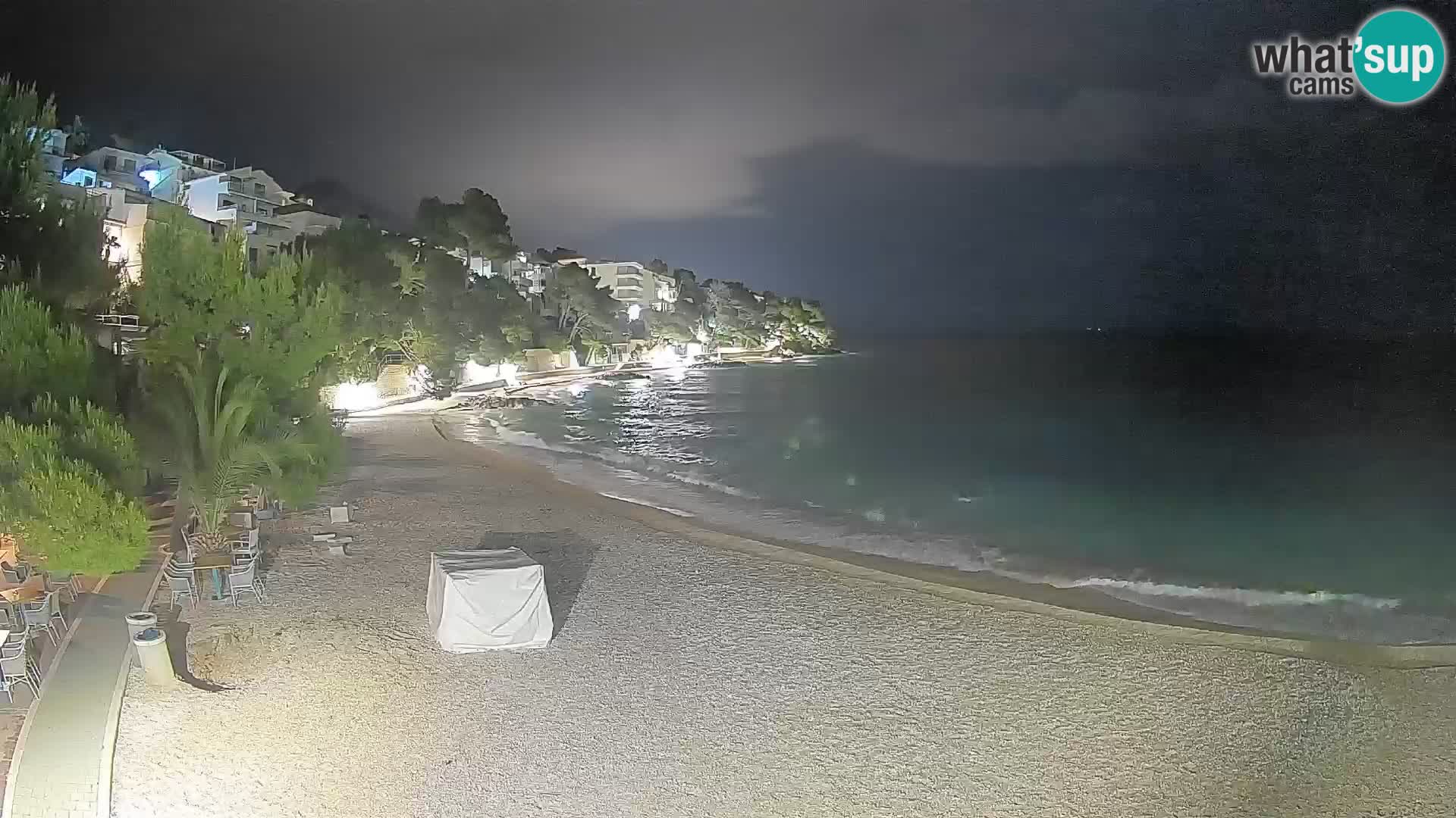 Webcam Spiaggia Lučica Brela – Vista live sulla costa adriatica
