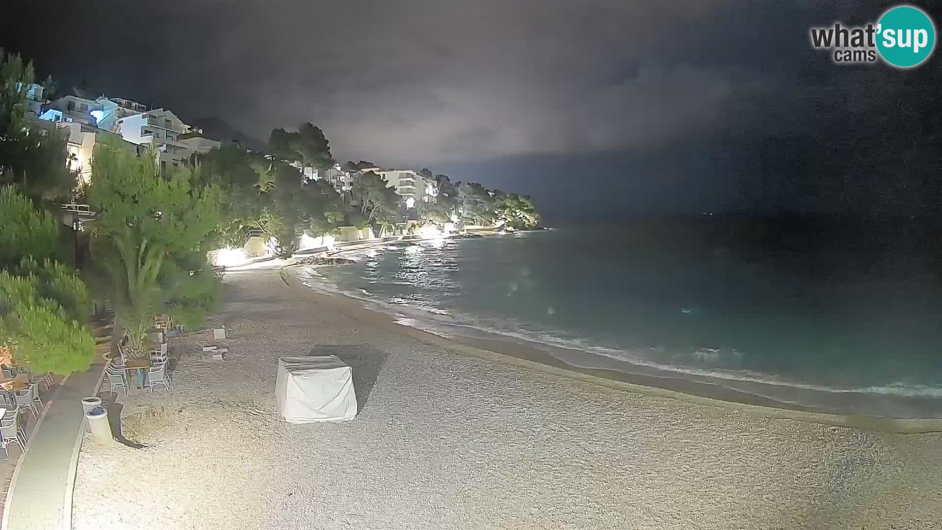 Webcam Spiaggia Lučica Brela – Vista live sulla costa adriatica