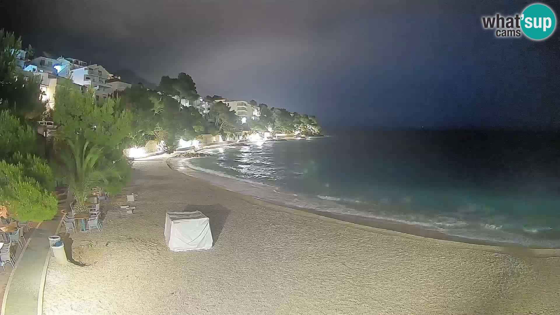 Webcam Spiaggia Lučica Brela – Vista live sulla costa adriatica