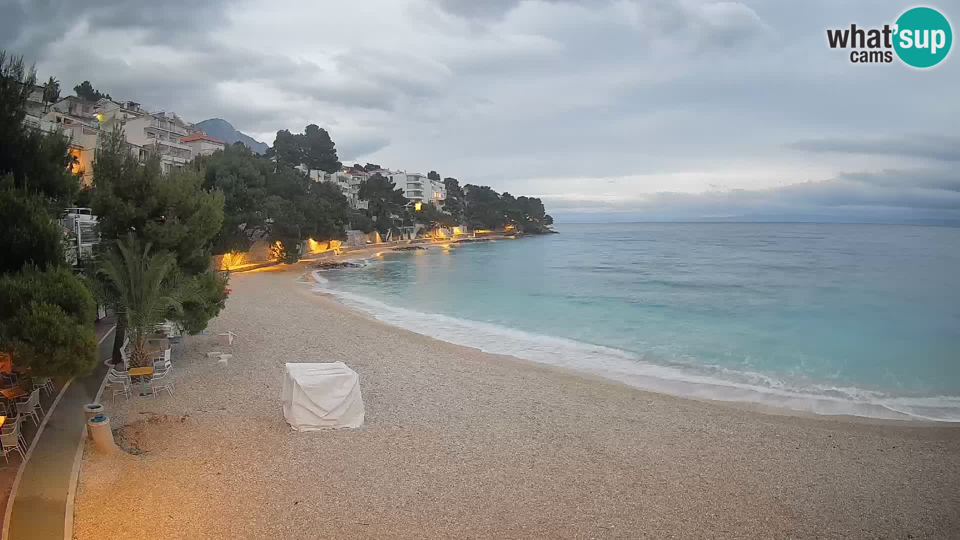 Webcam Lučica Beach Brela – Live View from the Adriatic Coast