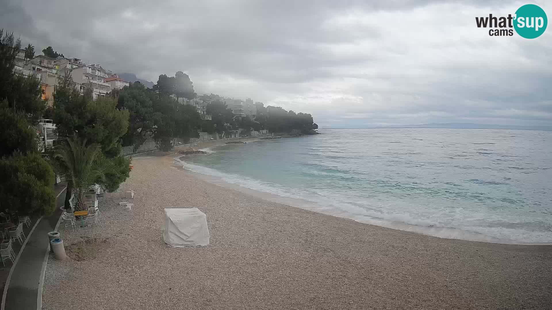 Webcam Playa Lučica Brela – Vista en directo de la costa adriática