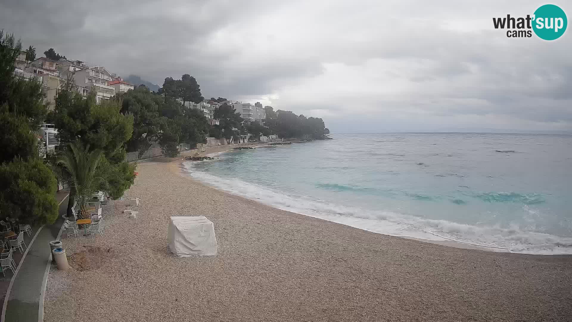 Webcam Lučica Beach Brela – Live View from the Adriatic Coast