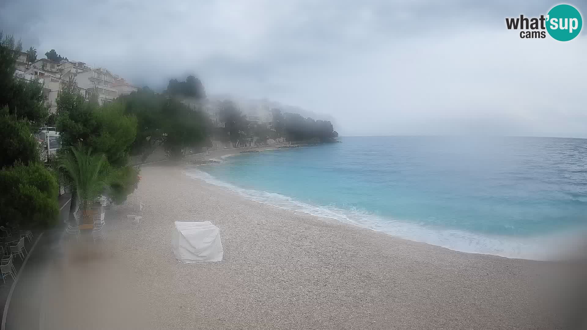 Webcam Spiaggia Lučica Brela – Vista live sulla costa adriatica