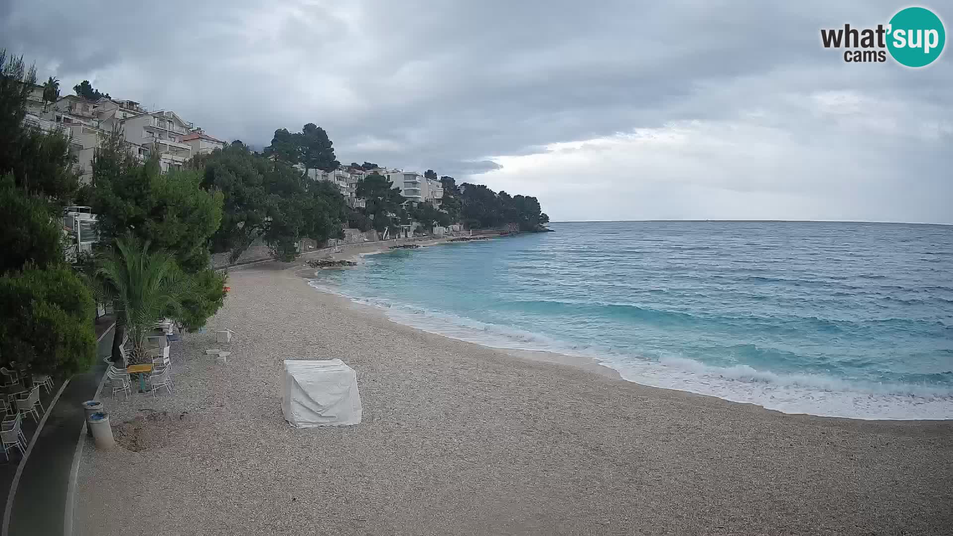 Webcam Lučica Beach Brela – Live View from the Adriatic Coast