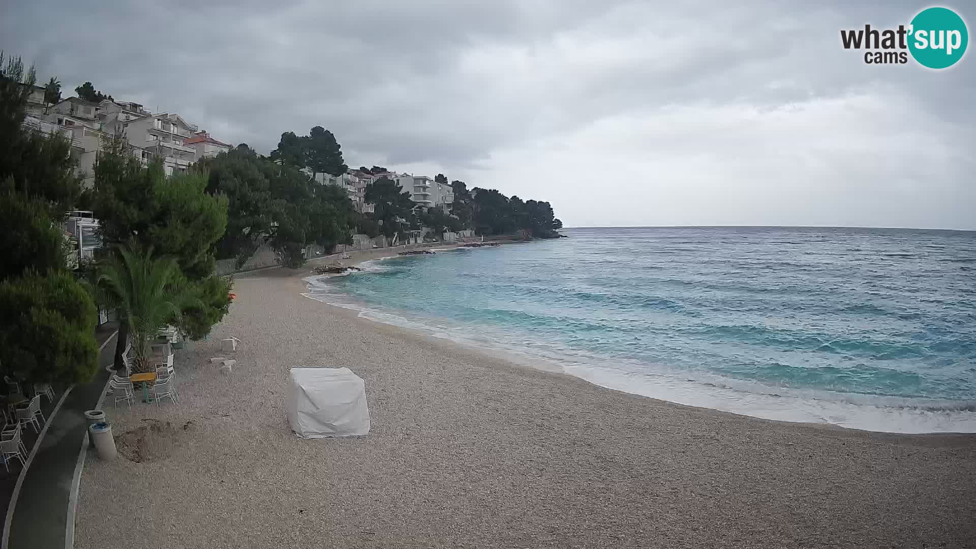 Webcam Lučica Beach Brela – Live View from the Adriatic Coast