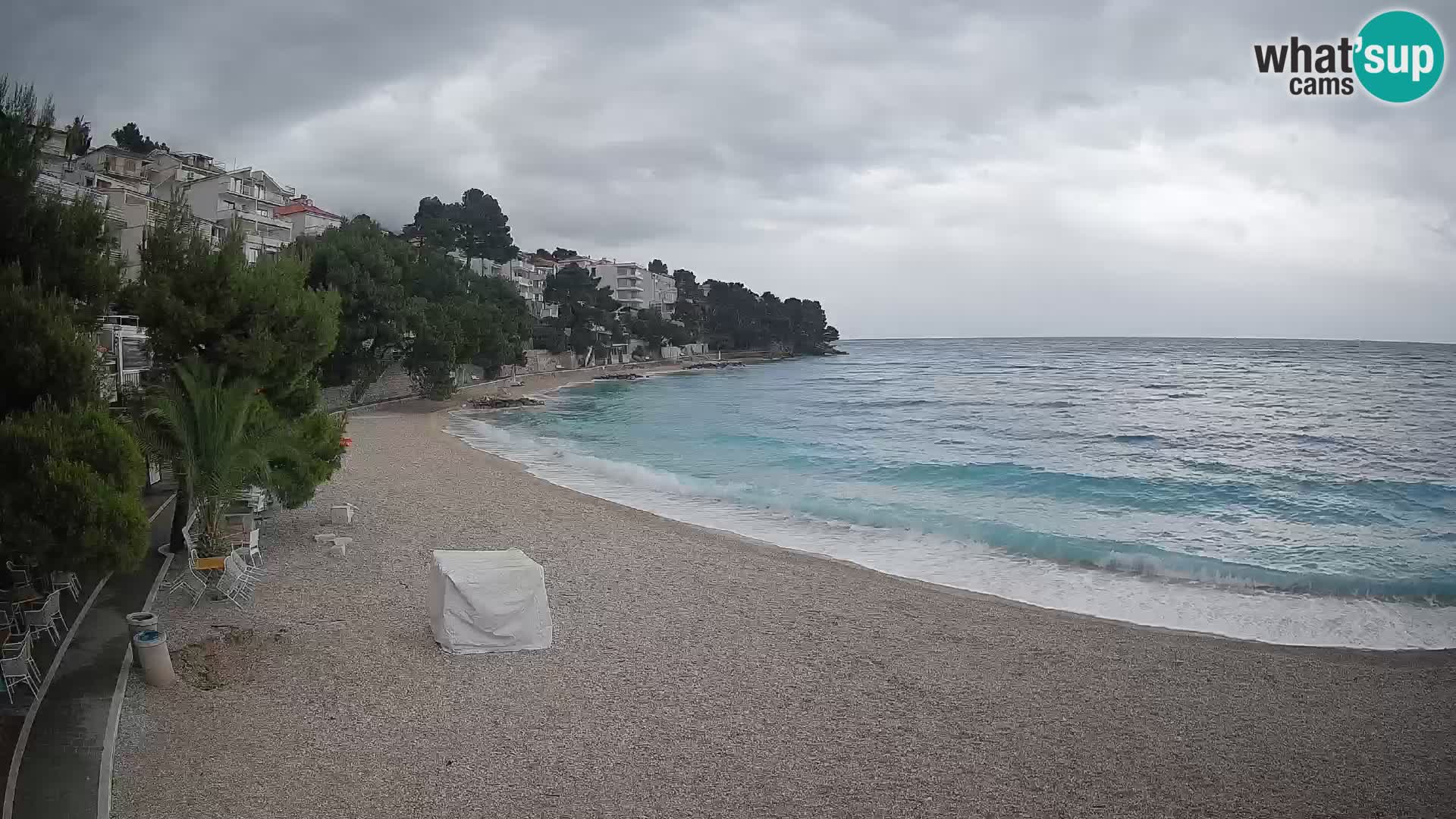 Webcam Lučica Beach Brela – Live View from the Adriatic Coast