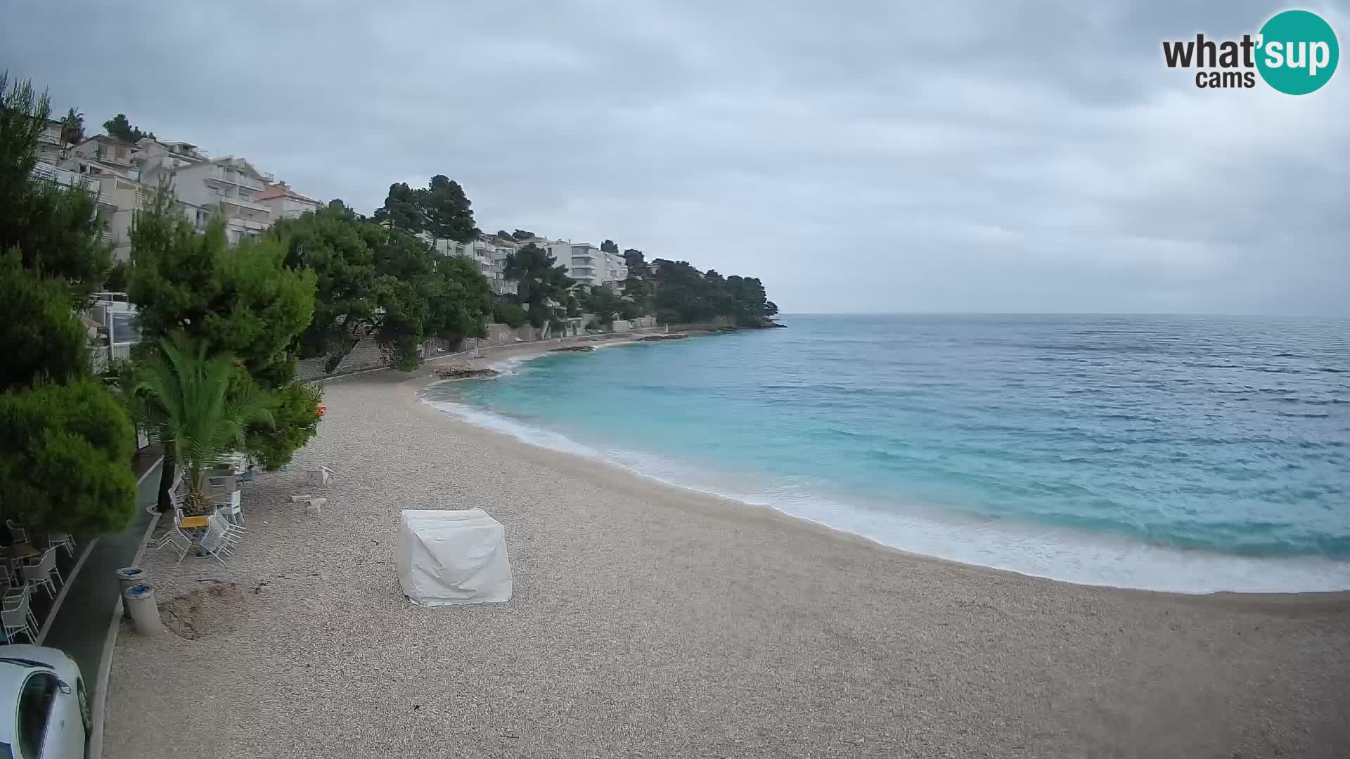 Webcam Playa Lučica Brela – Vista en directo de la costa adriática