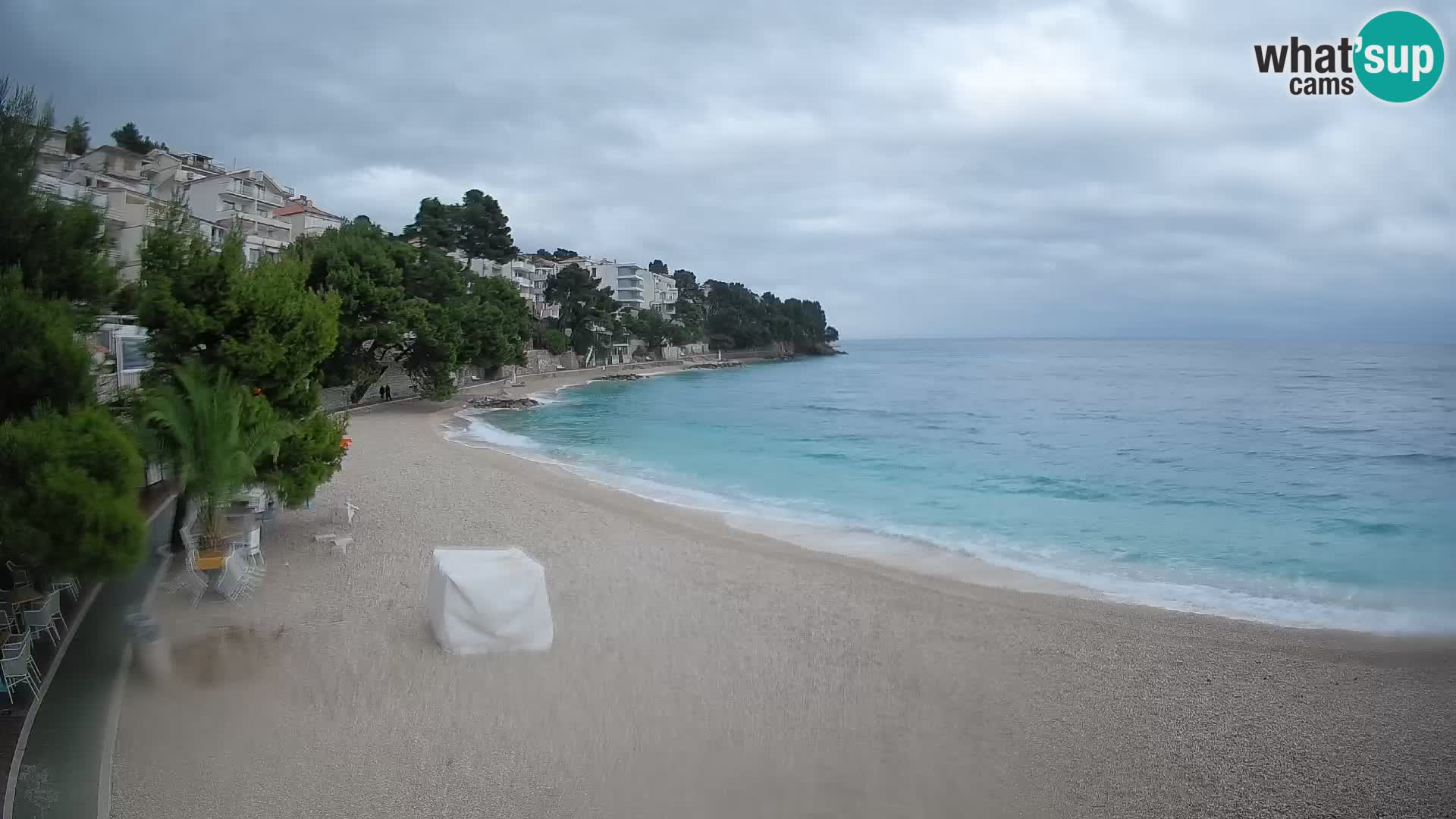 Webcam Spiaggia Lučica Brela – Vista live sulla costa adriatica