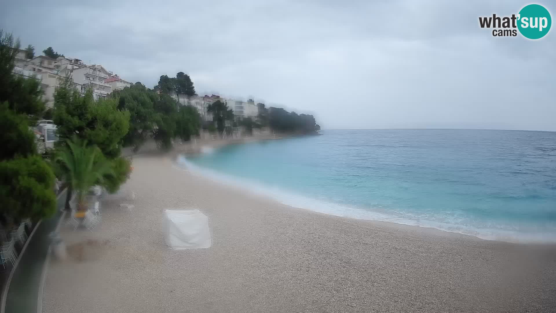 Webcam Spiaggia Lučica Brela – Vista live sulla costa adriatica