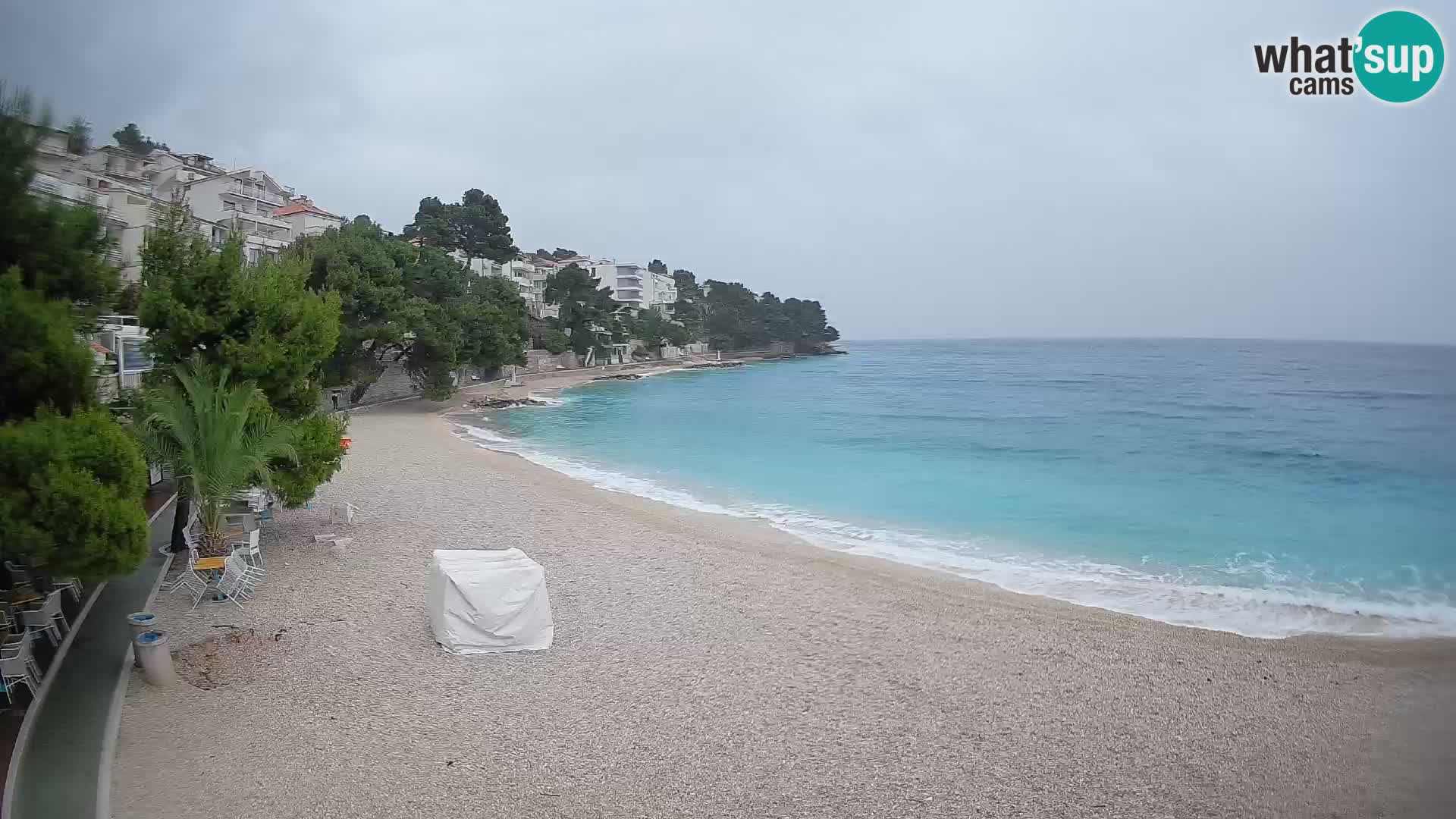 Webcam Playa Lučica Brela – Vista en directo de la costa adriática