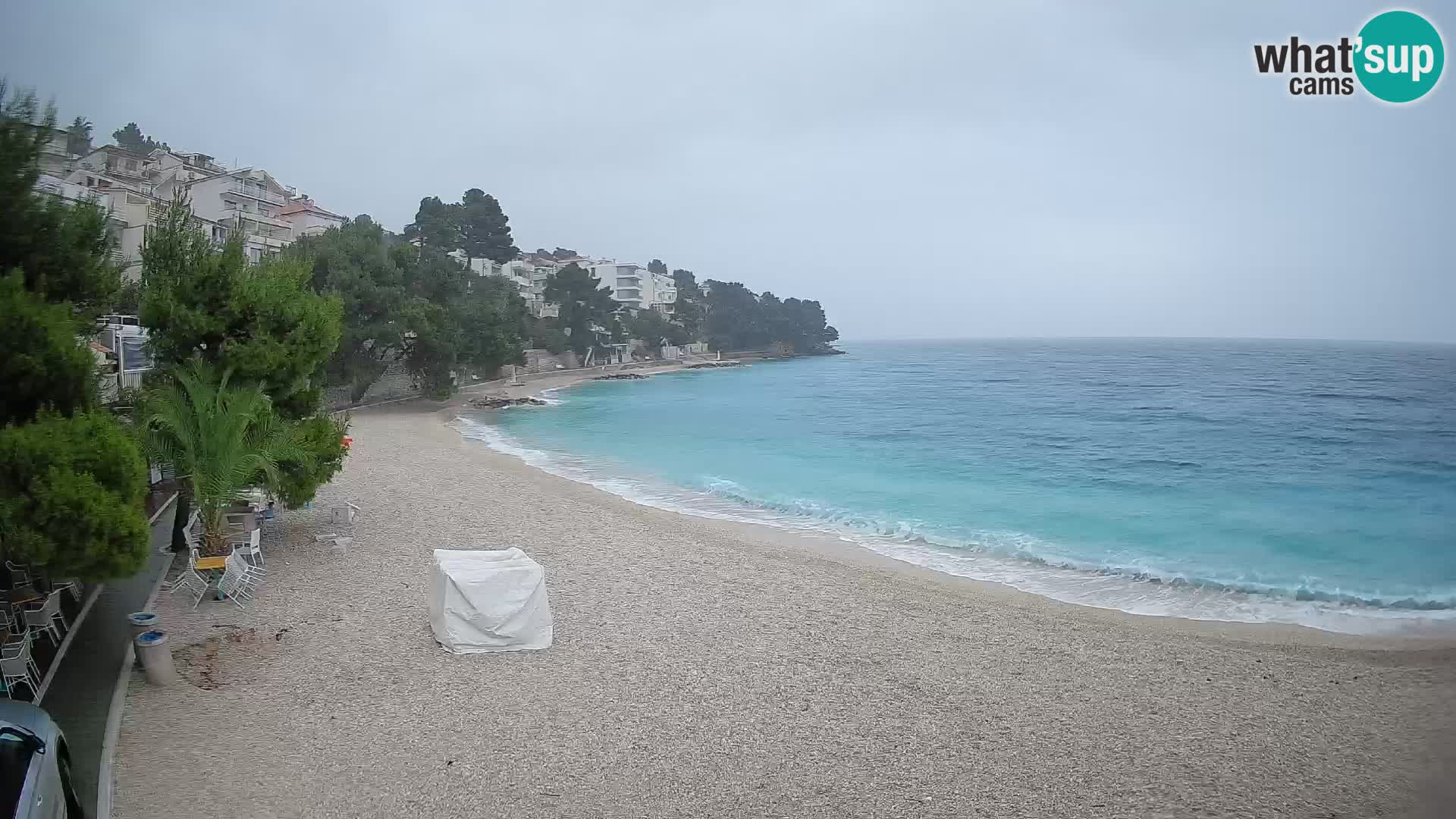Webcam Plage Lučica Brela – Vue en direct sur la côte adriatique