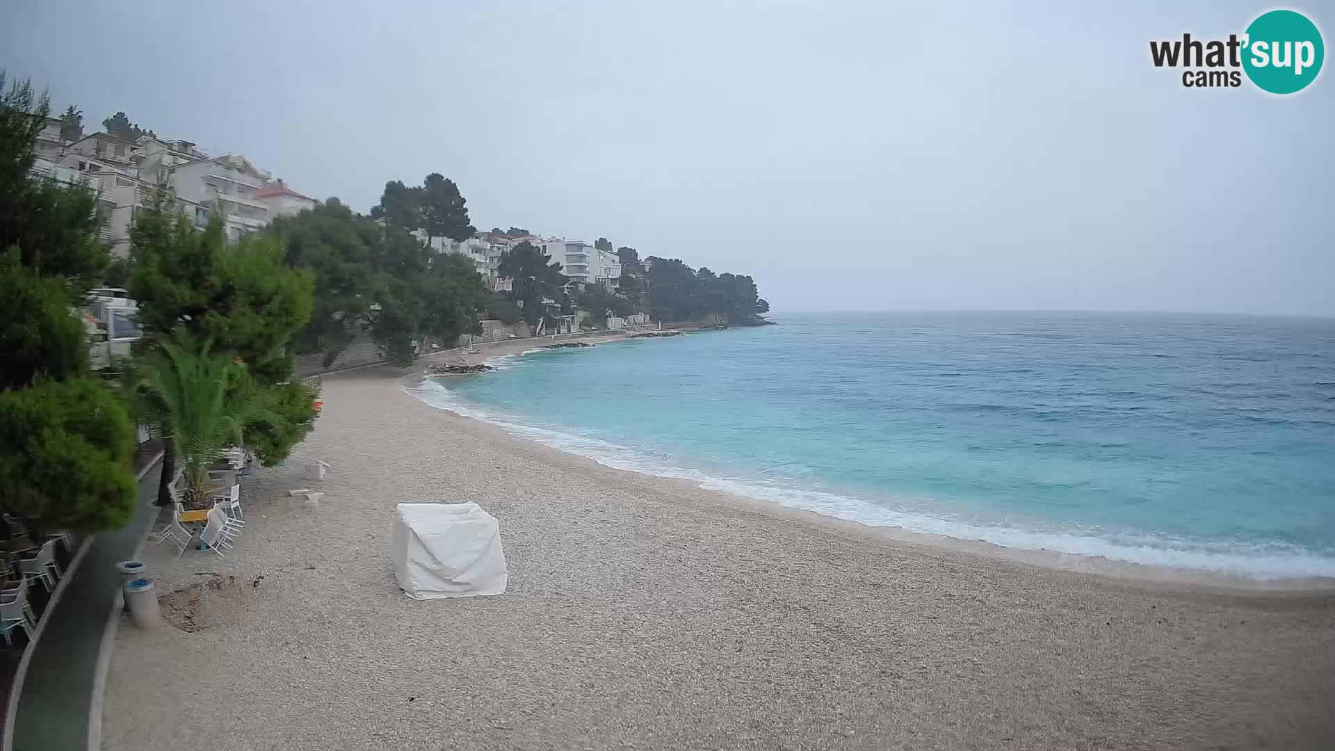 Webcam Spiaggia Lučica Brela – Vista live sulla costa adriatica