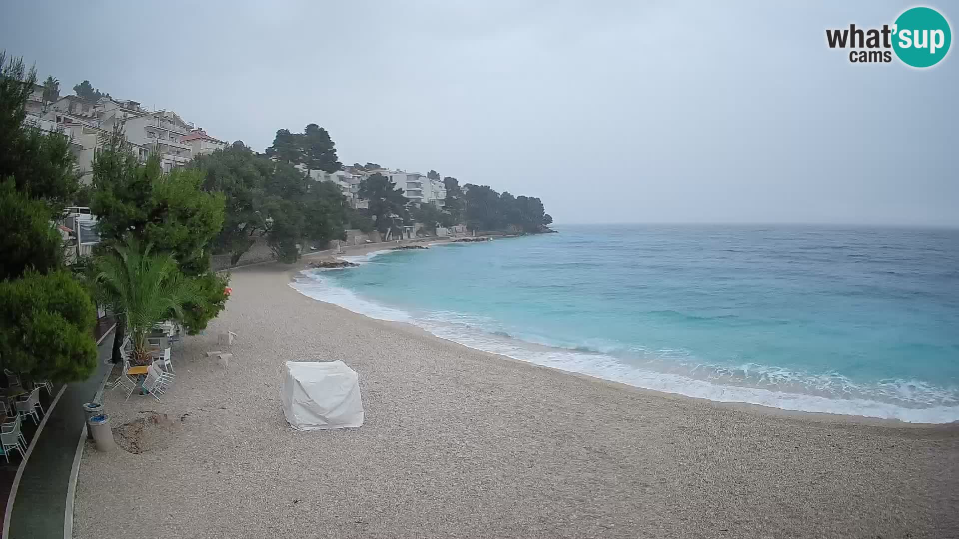 Webcam Playa Lučica Brela – Vista en directo de la costa adriática