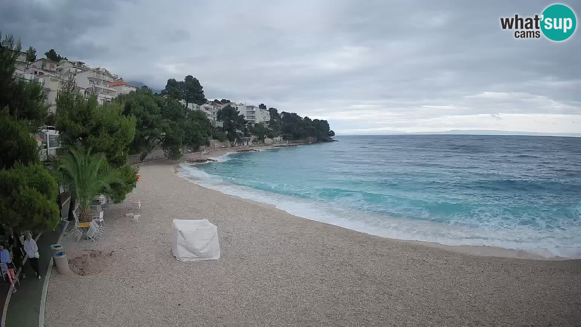 Webcam Spiaggia Lučica Brela – Vista live sulla costa adriatica