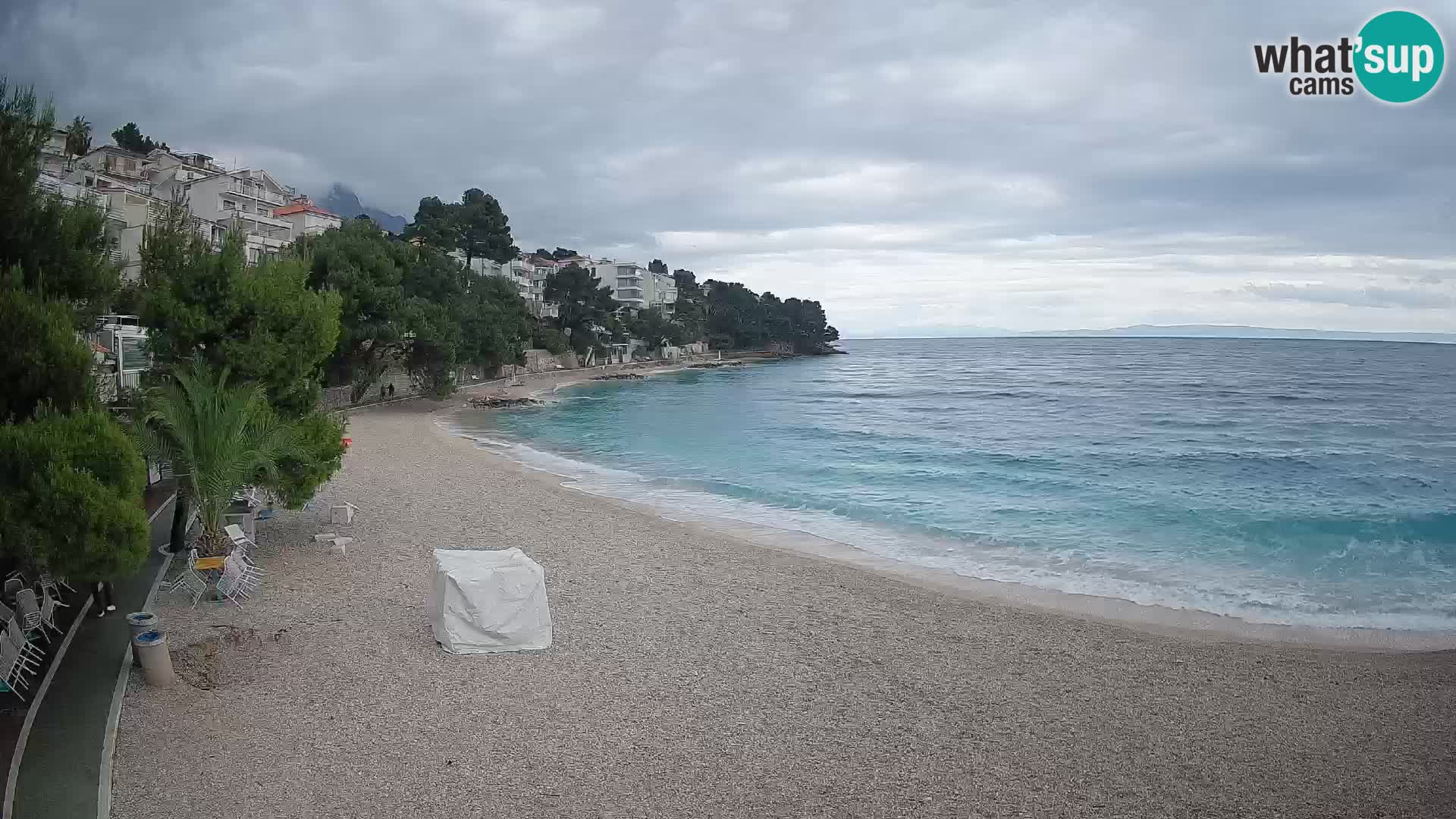 Webcam Playa Lučica Brela – Vista en directo de la costa adriática