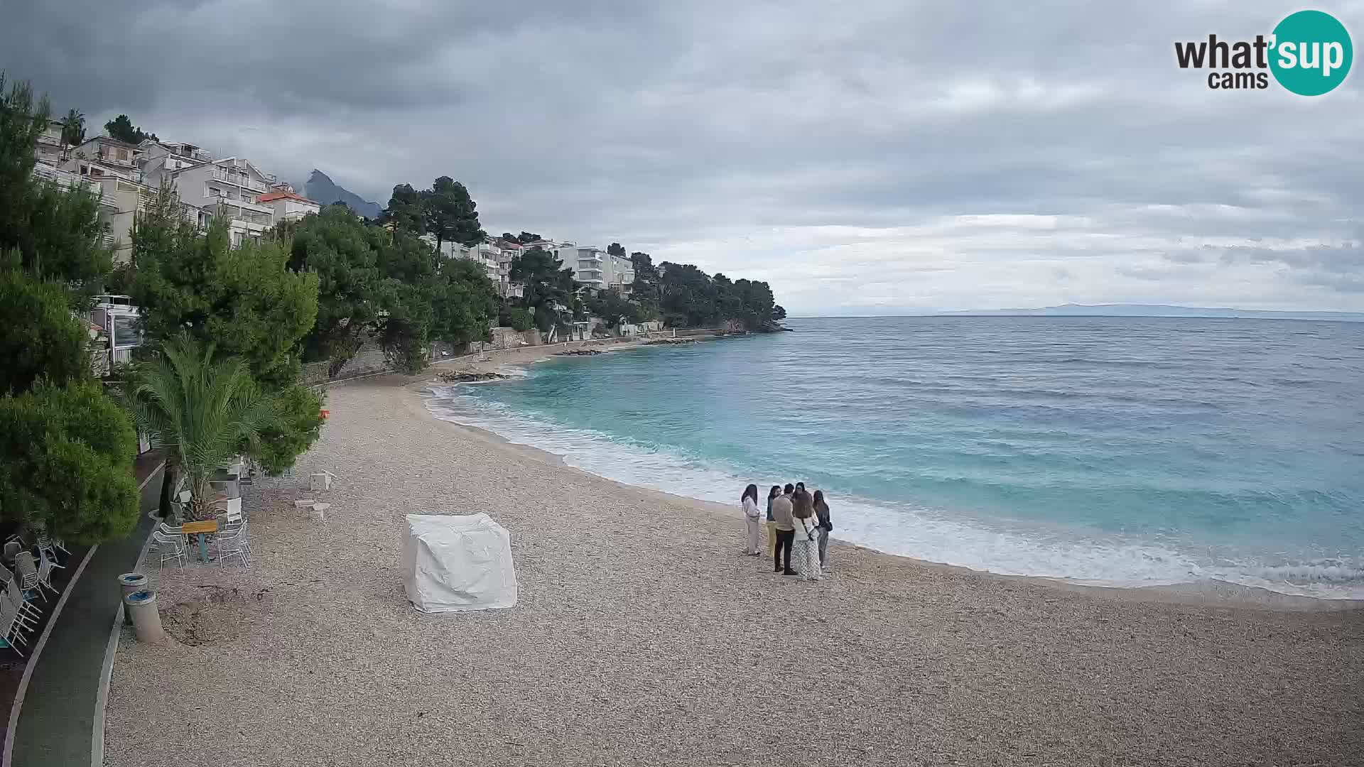 Webcam Spiaggia Lučica Brela – Vista live sulla costa adriatica