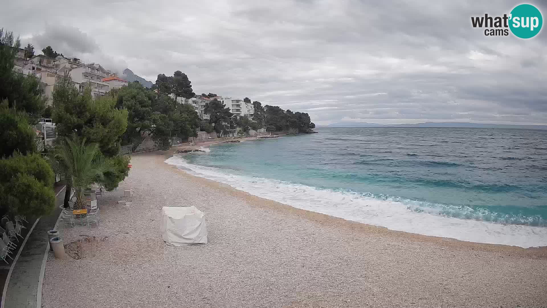 Webcam Spiaggia Lučica Brela – Vista live sulla costa adriatica