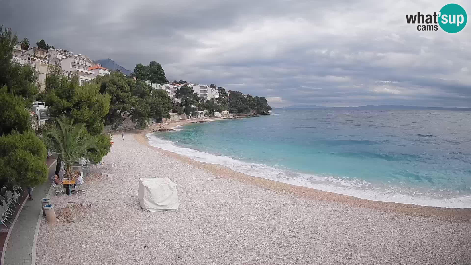 Webcam Playa Lučica Brela – Vista en directo de la costa adriática