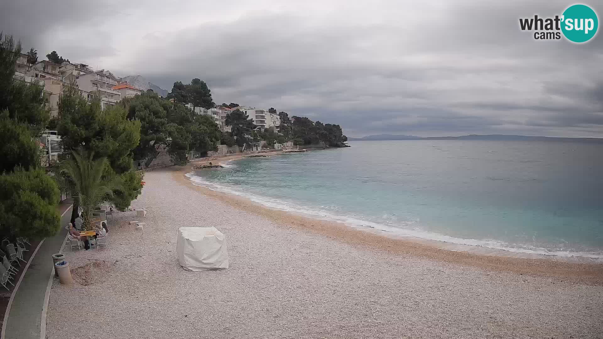Webcam Playa Lučica Brela – Vista en directo de la costa adriática