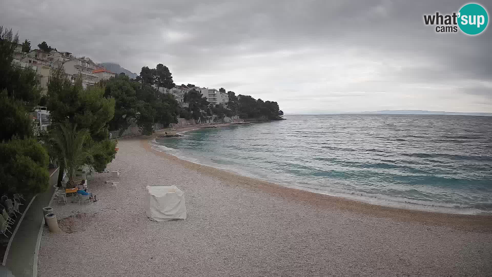Webcam Playa Lučica Brela – Vista en directo de la costa adriática