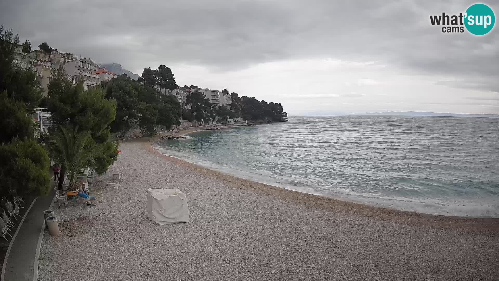 Webcam Spiaggia Lučica Brela – Vista live sulla costa adriatica