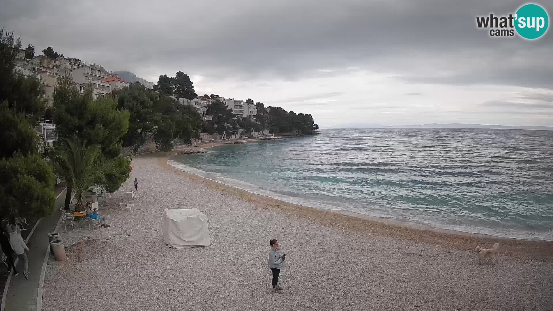 Webcam Spiaggia Lučica Brela – Vista live sulla costa adriatica