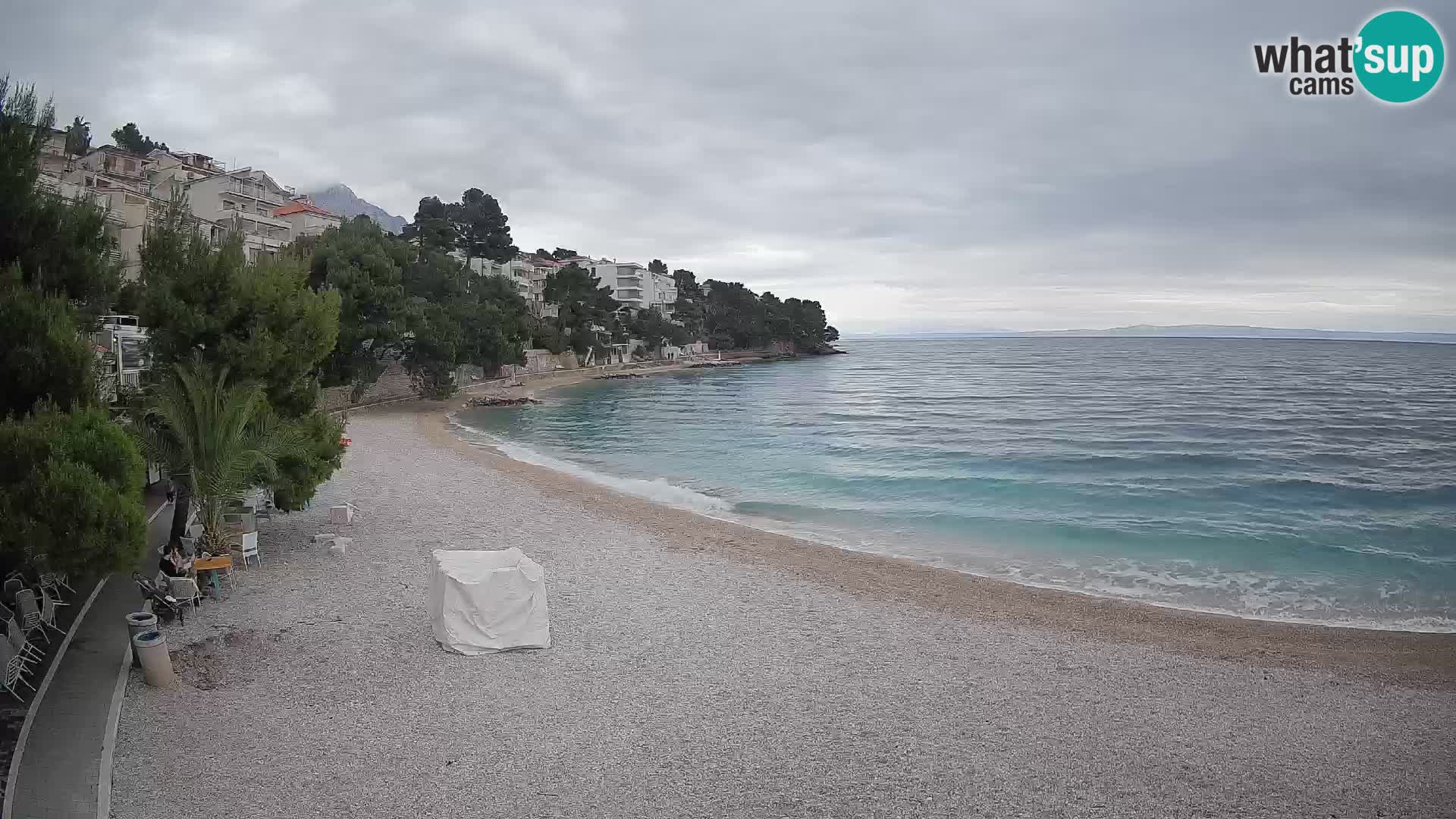 Webcam Plage Lučica Brela – Vue en direct sur la côte adriatique