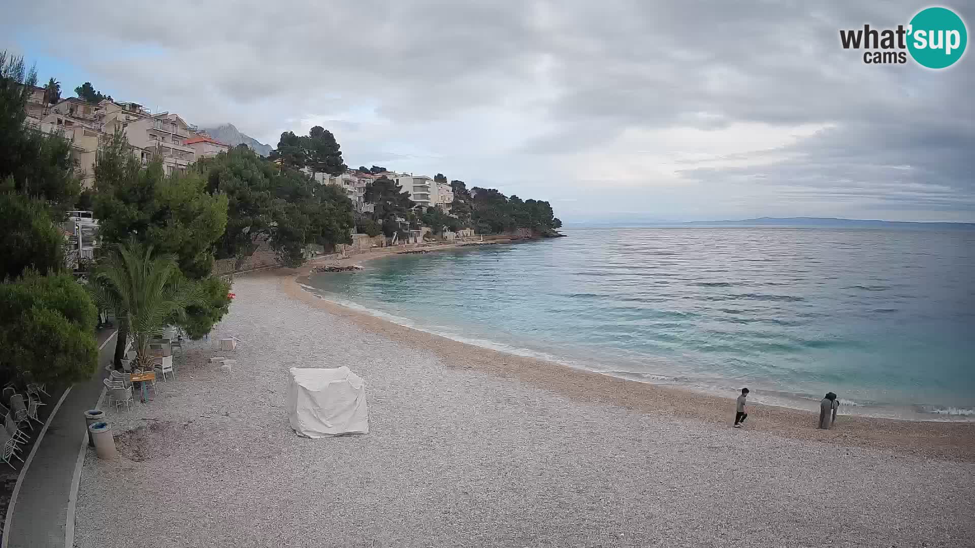Webcam Spiaggia Lučica Brela – Vista live sulla costa adriatica