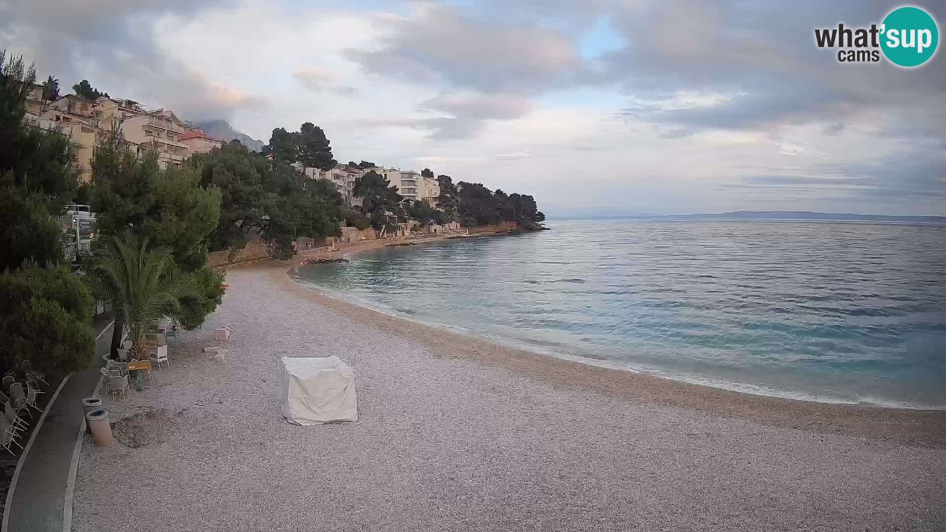 Webcam Spiaggia Lučica Brela – Vista live sulla costa adriatica