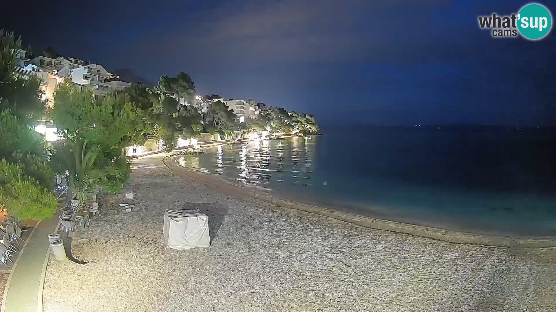 Webcam Playa Lučica Brela – Vista en directo de la costa adriática