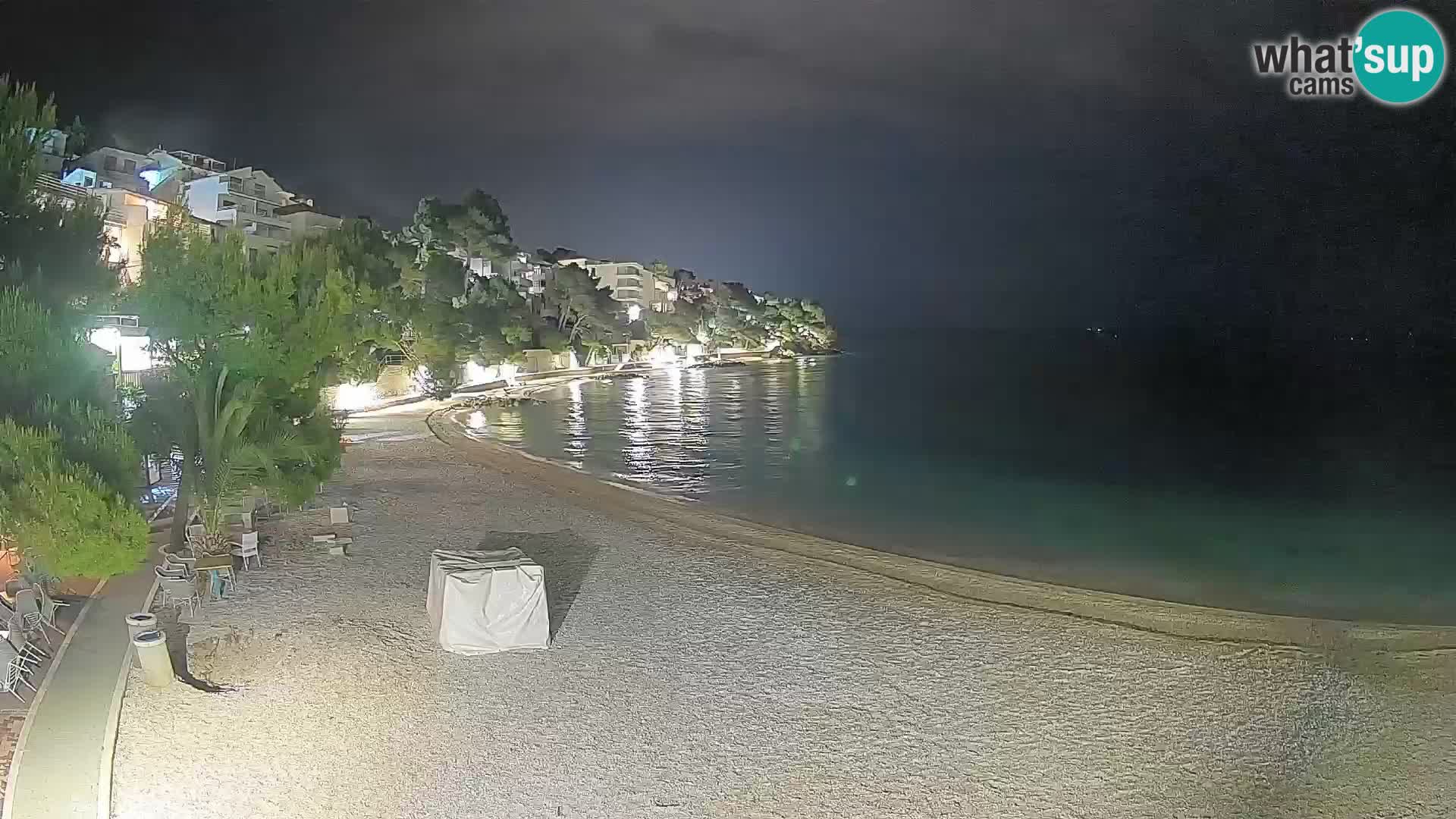 Webcam Spiaggia Lučica Brela – Vista live sulla costa adriatica