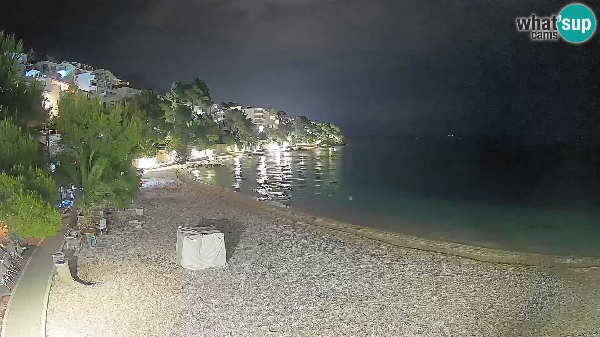 Webcam Spiaggia Lučica Brela – Vista live sulla costa adriatica