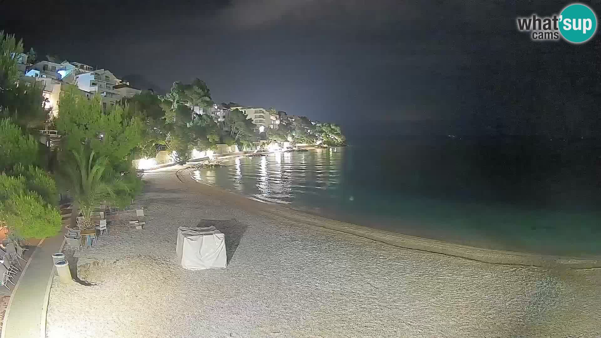 Webcam Spiaggia Lučica Brela – Vista live sulla costa adriatica