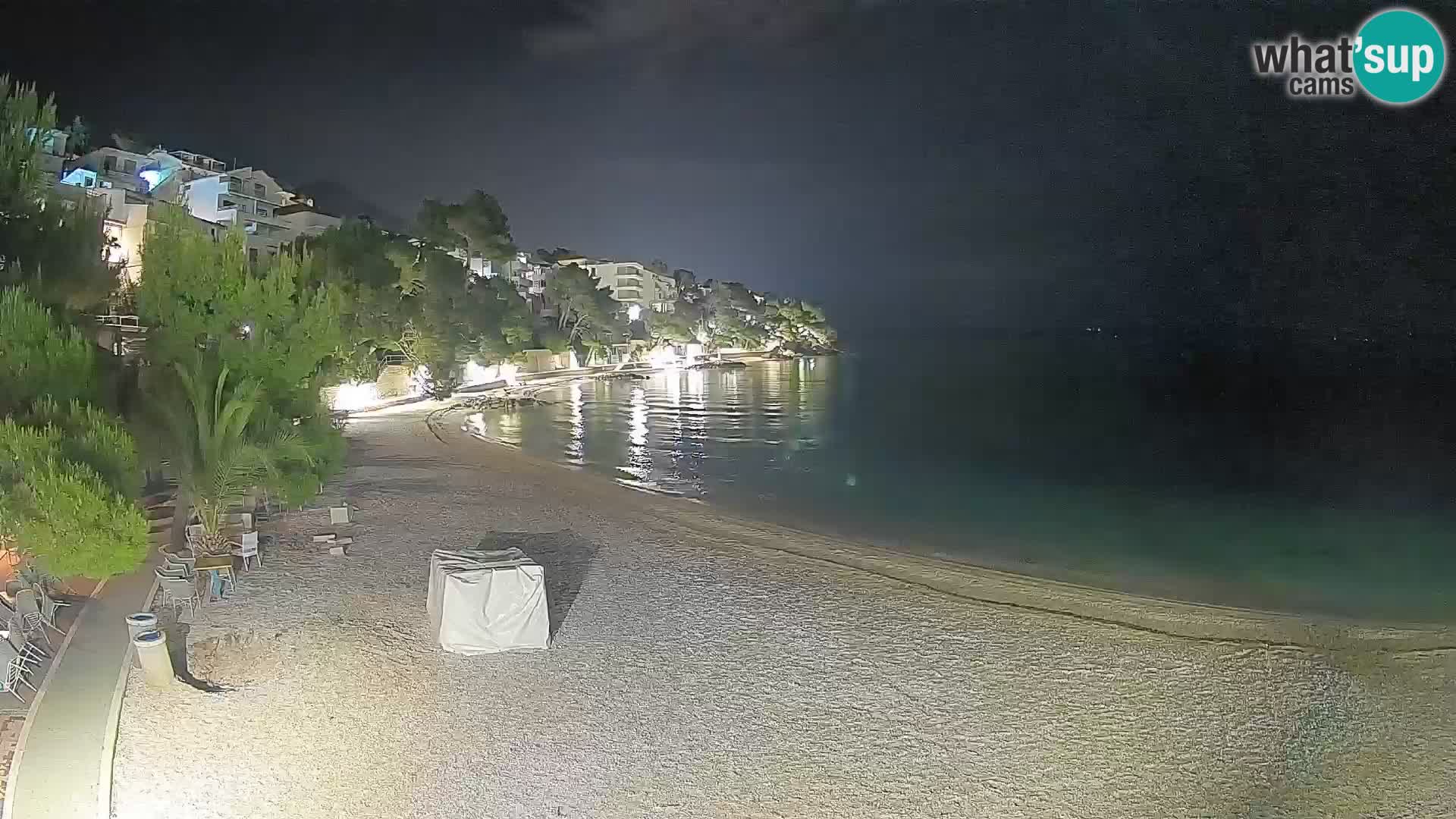 Webcam Plage Lučica Brela – Vue en direct sur la côte adriatique